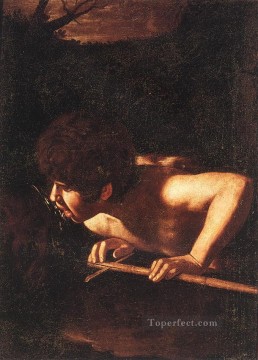 Caravaggio Painting - St John the Baptist at the Well Caravaggio